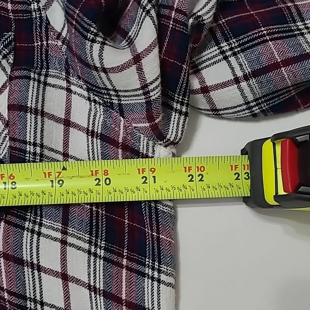 Lucky Brand Plaid Button-Up Lightweight Flannel Shirt size Large